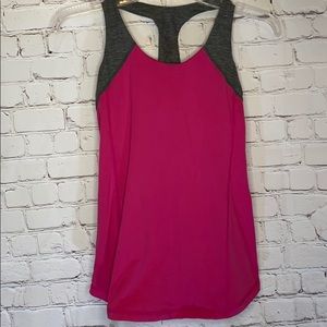 LULULEMON TANK 6 PINK HEATER GRAY